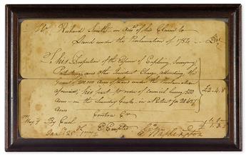 WASHINGTON, GEORGE. Document Signed, G:Washington, with holograph date and endorsement Signature on verso,